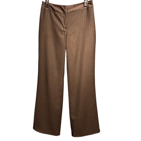 Ann Taylor Factory Pinstriped pants size 4 Wide Leg Lined Office Work Girlboss - Picture 1 of 10